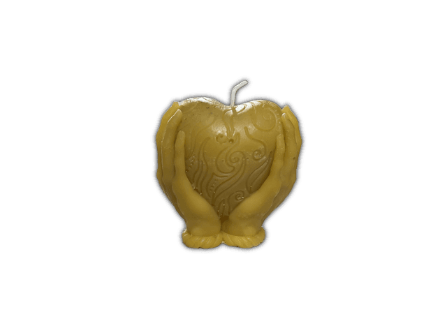Cuore - Candela in cera d&#039;api naturale